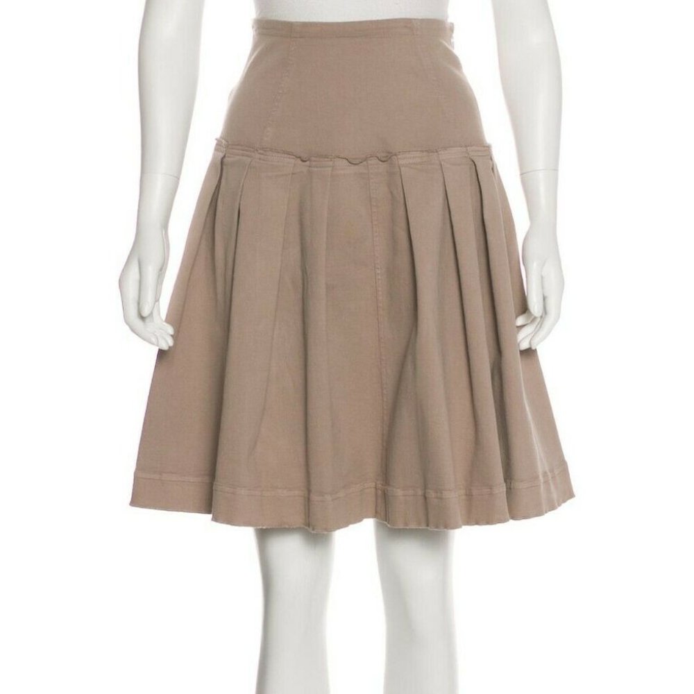 Donna Karan Skirt Made In Italy Pleated Tonal